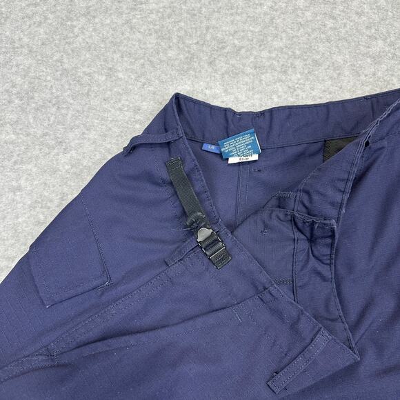 Propper Uniform BDU Trouser Men L Navy Cargo Adjustable Hem and Waist Button Fly - Picture 5 of 14